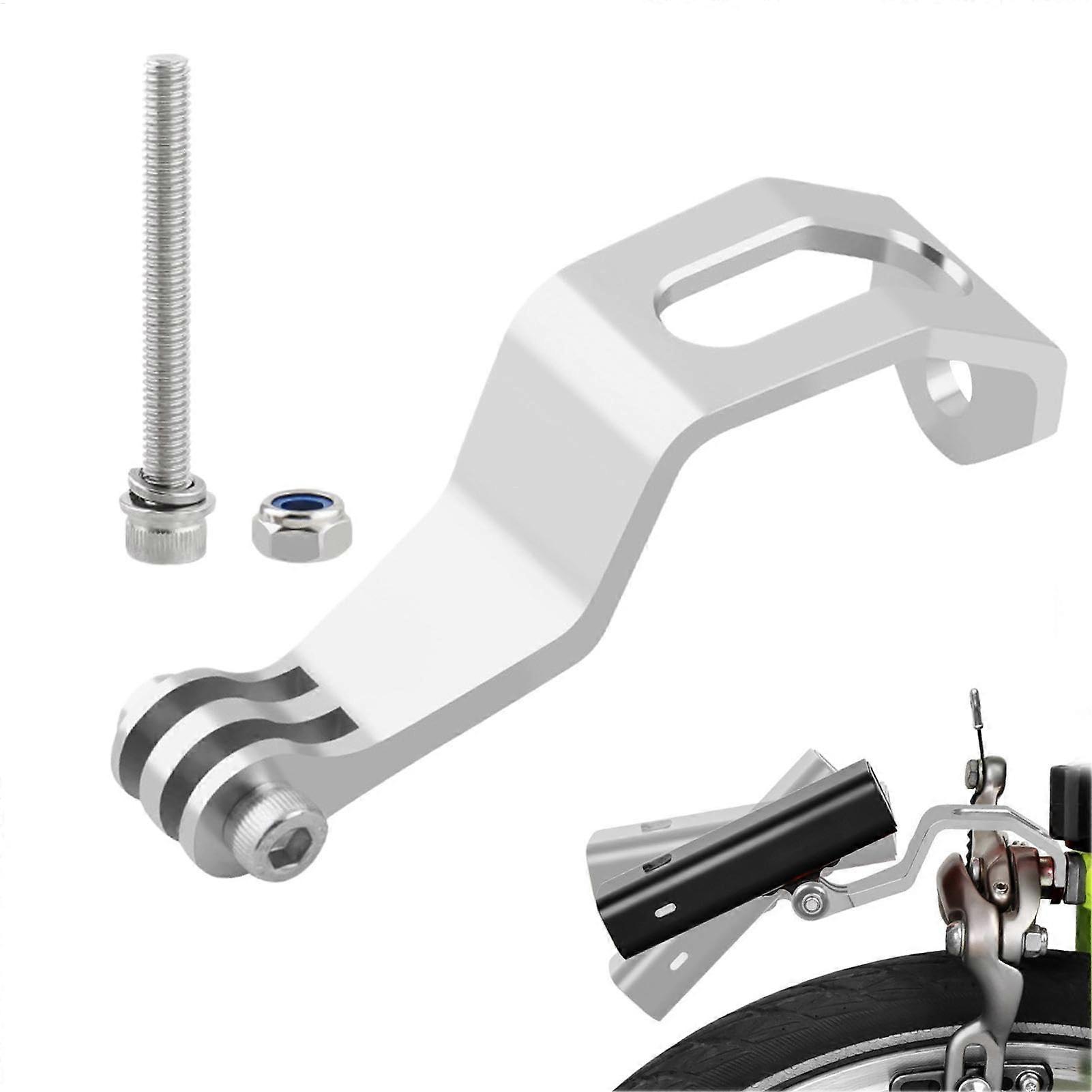 lightweight bicycle fork light holder, high strength, wearresistant for outdoor, travel silver
