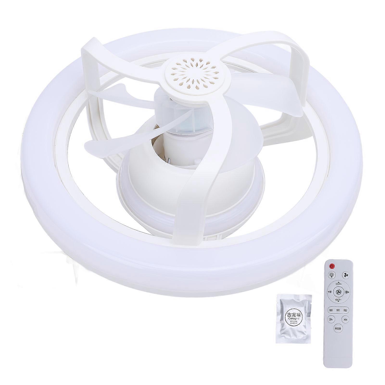 Socket Fan Light 360° Rotating E27 Light Fan LED Ceiling Fan for Bedrooms Kitchens Garages