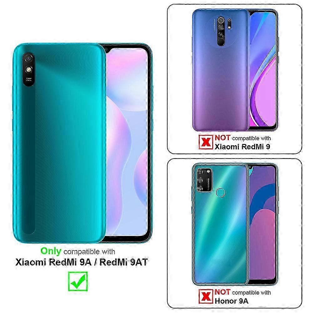 Protective Case with Stand Function and Card Slot for Compatible with Certain Brand RedMi 9A / RedMi 9AT