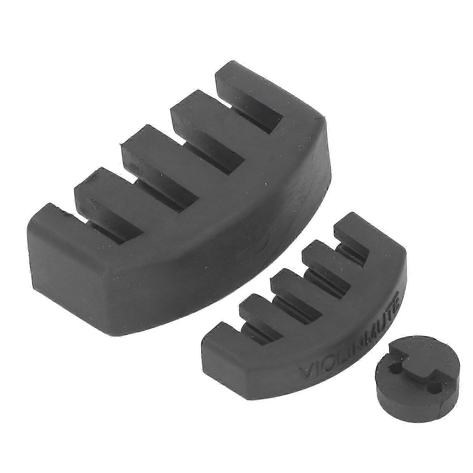 3Pcs Rubber Practice Silencer Set for Certain String Instruments, Soft and Aging Resistant Claw Round Style Mute