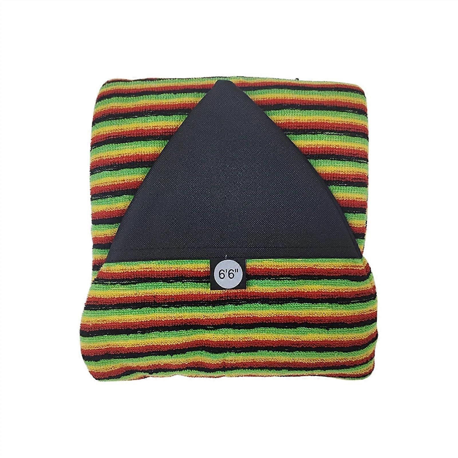 SUP Surfboard Sock Sleeve 6.6 Ft Rainbow, Tipped Sock Design, Drawstring Protective Deck Bag for Snowboard and Surfboard