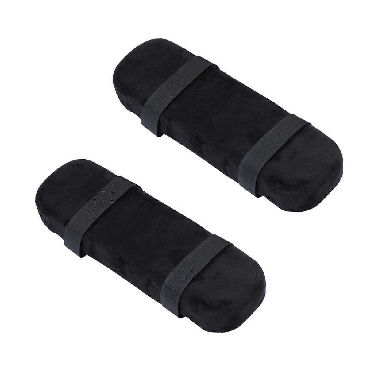 Gaming Chair Armrest Pads 2pcs Elbow Support Pads Universal Fit Memory Sponge Elastic Straps for Desk Office Wrist Rest