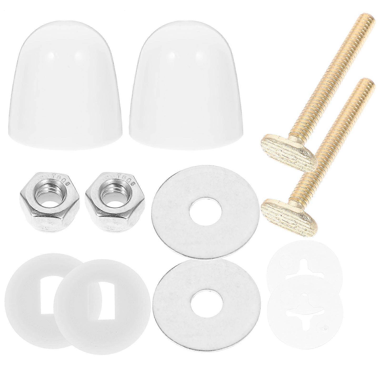 It sounds like you're referring to a **toilet seat bolts and screw caps set** that is:
**Durable**
**Rust resistant**
**Easy to install**