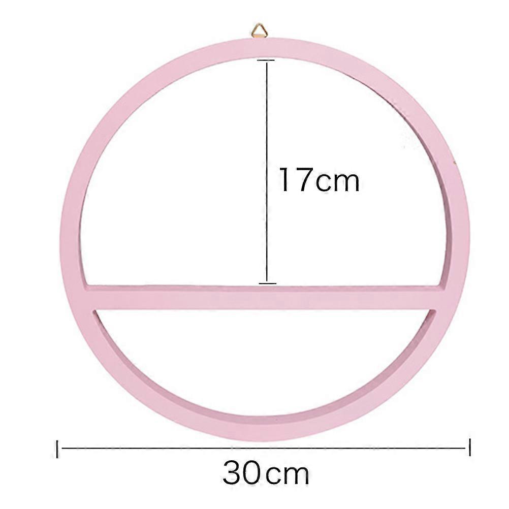 Wall Mounted Shelf Circular Shelf Home Decoration Pink Diameter Approx 30cm Storage 1Pack