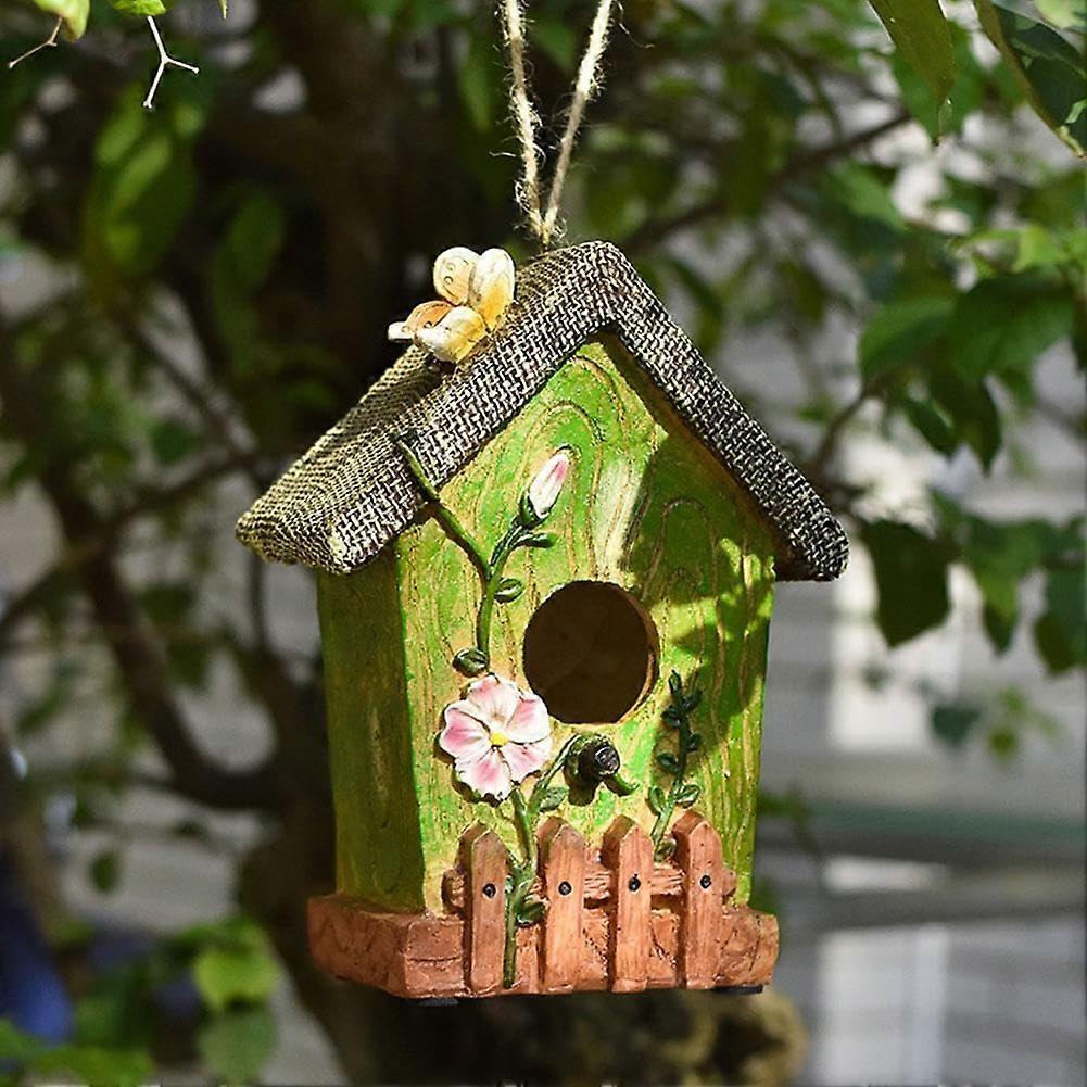 Hanging Bird Nest for Outdoor Use, Resin Hummingbird House, Gifts for Bird Lovers, 1 pcs for Bluebird, Swallow, Wren, Robin