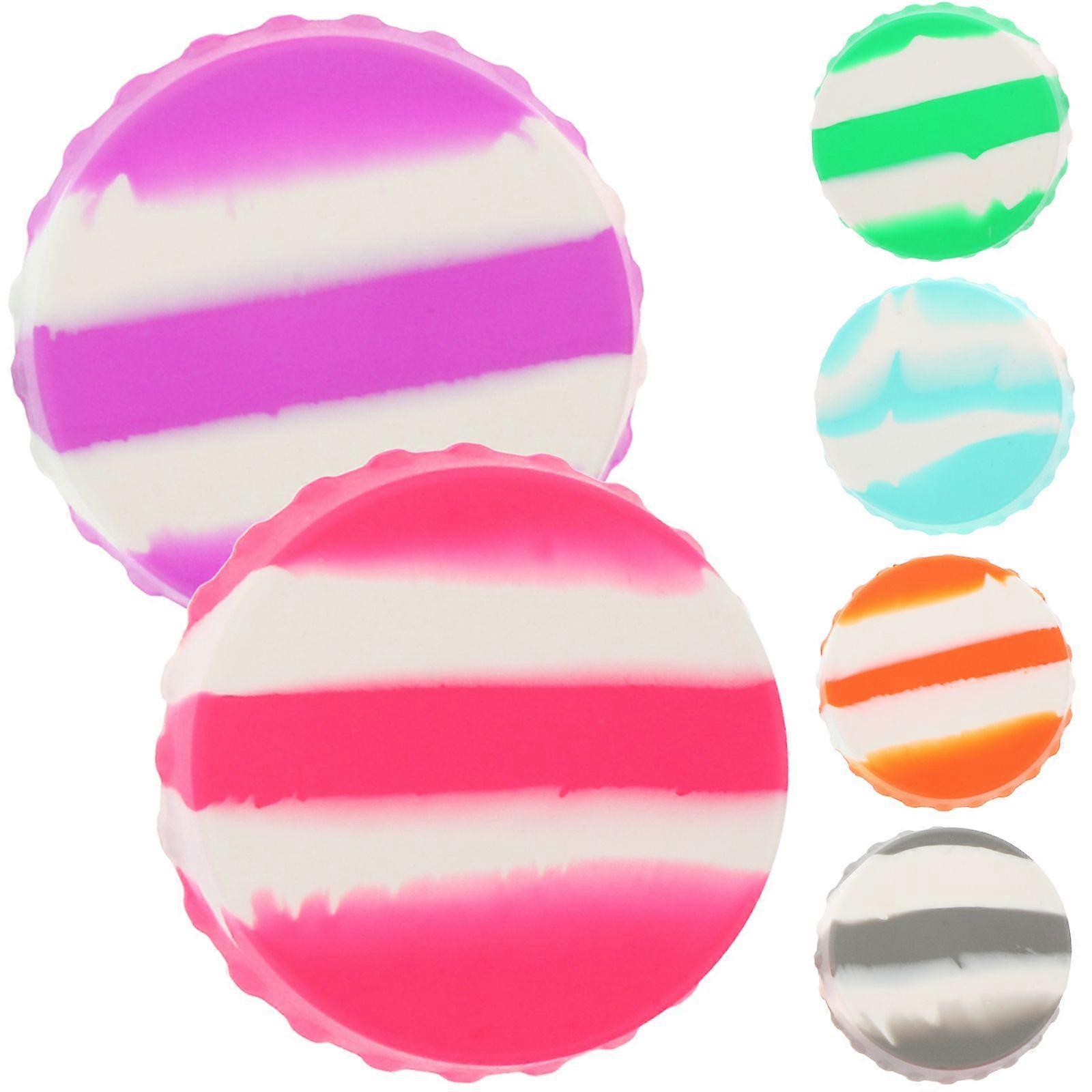6pcs Silicone Soda Can Lids Reusable Colorful Can Covers Beer Can Stoppers