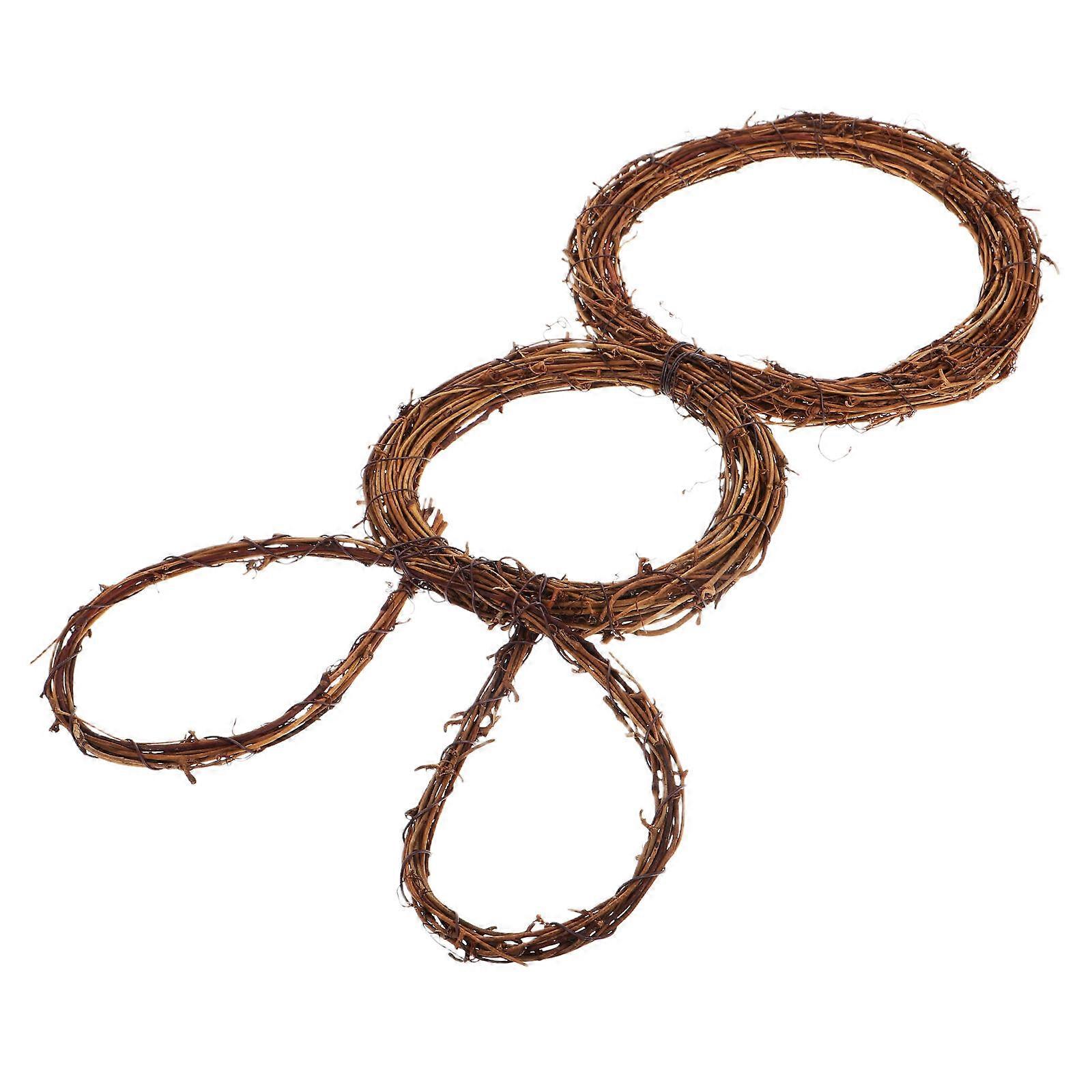 Bunny Shape Wreath Rattan Weaving Rustic Charm Indoor and Outdoor Decor 1Set