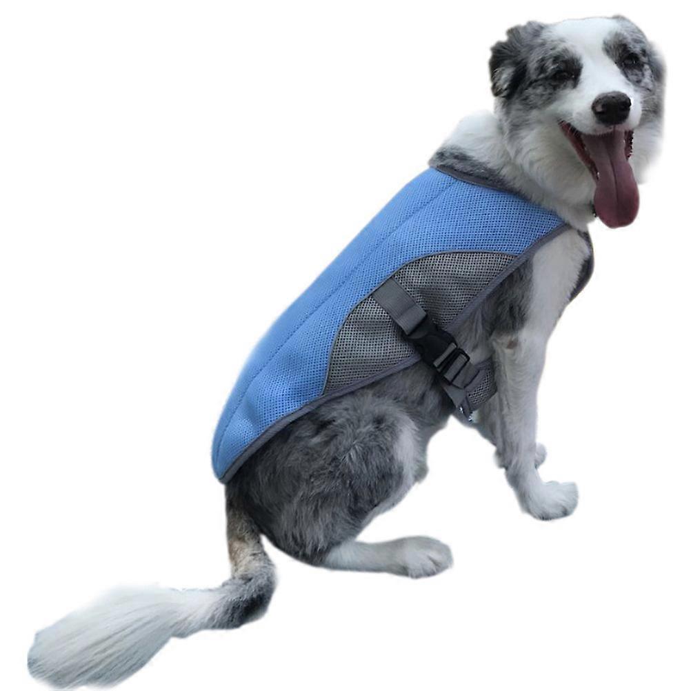 Dog Cooling Jacket Pet Summer Heat Protection Comfortable Design Blue S 1Pack