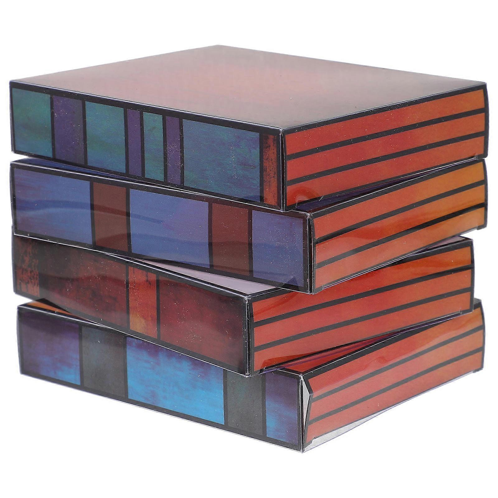 Bedroom Table Lamps Stacked Books Table Decor Dark Red 15.00X14.00X12.70CM Night Light 1Set