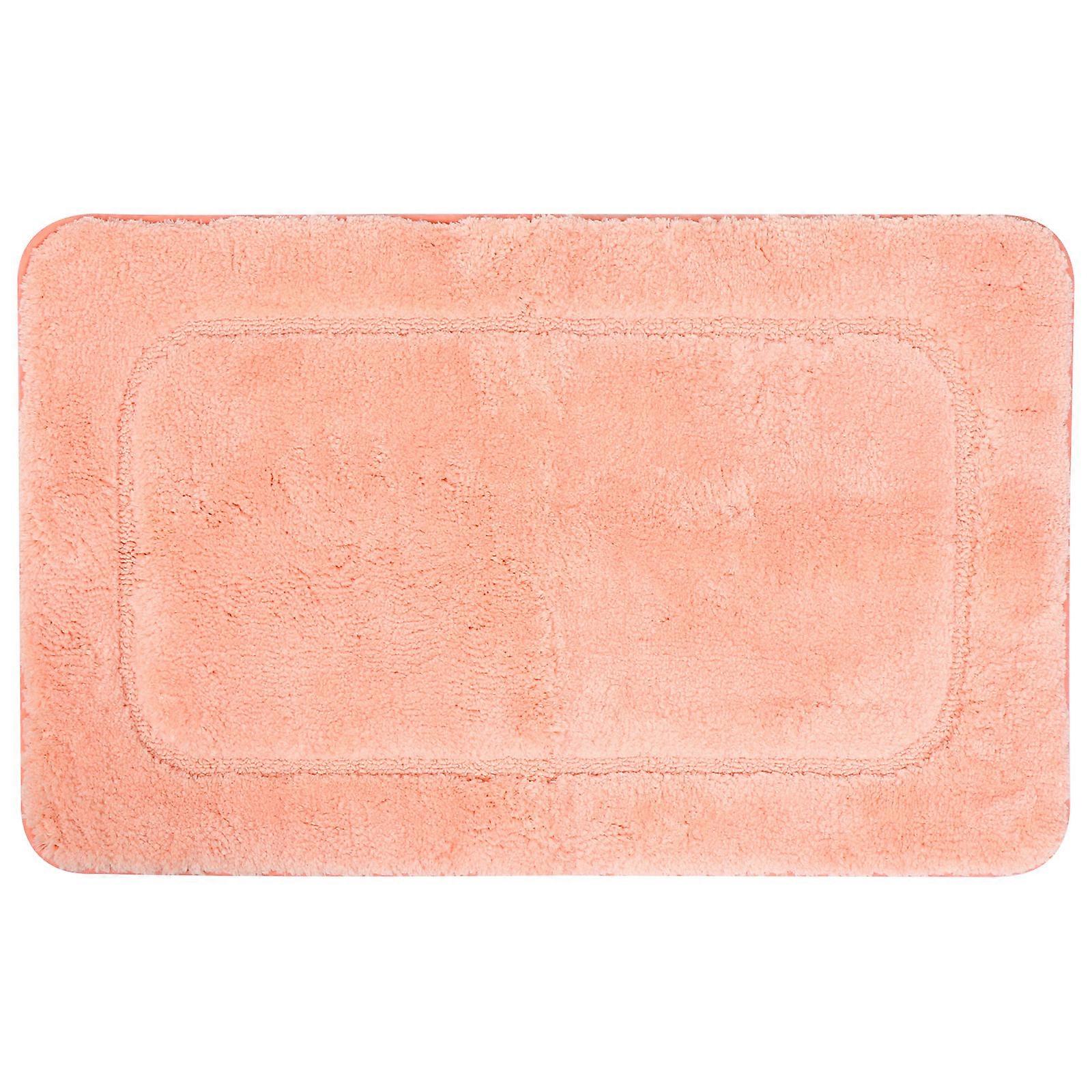 Washable Bath Mats For Bathroom Non- Mat Pink Rectangular Safe To Use 60x40cm 1Pcs