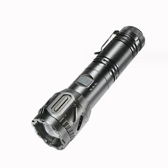 LED Flashlight High Lumens Super Bright Rechargeable USB C, with 5 Mode, Water Resistant Long Lasting - Camping, Outdoor, Emergency Use(Black)