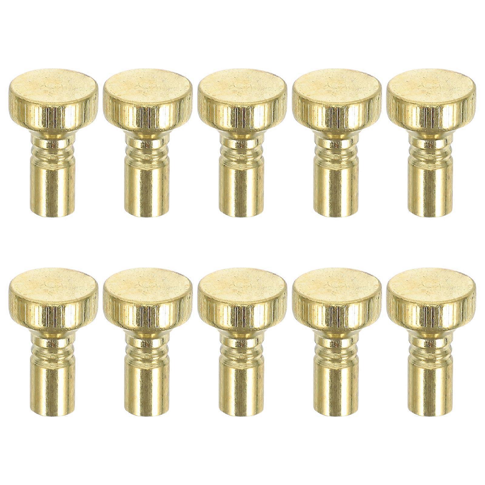 Lamp Socket Knobs Replacement Elegant Design Iron Round Golden 10Pcs