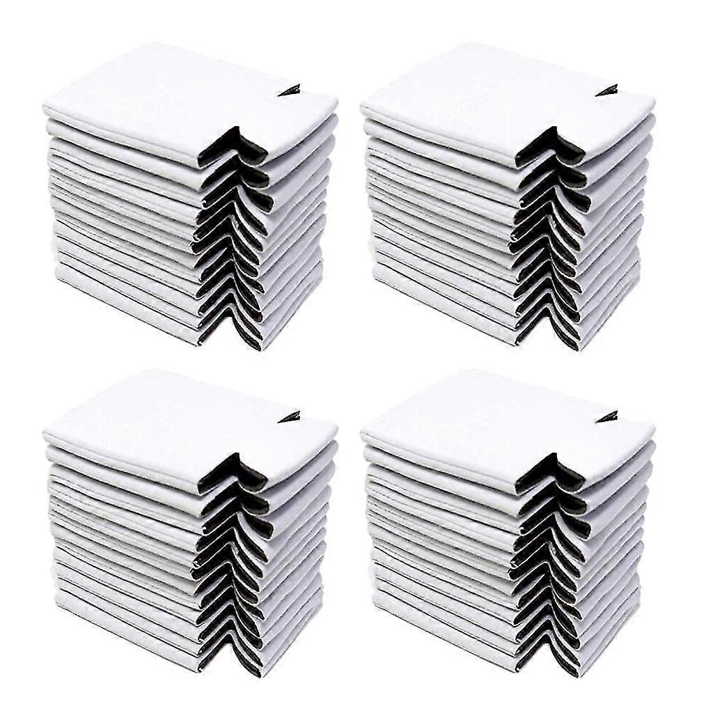 40 Pieces Beer Can Coolers Sleeves Soft Insulated Reusable White
