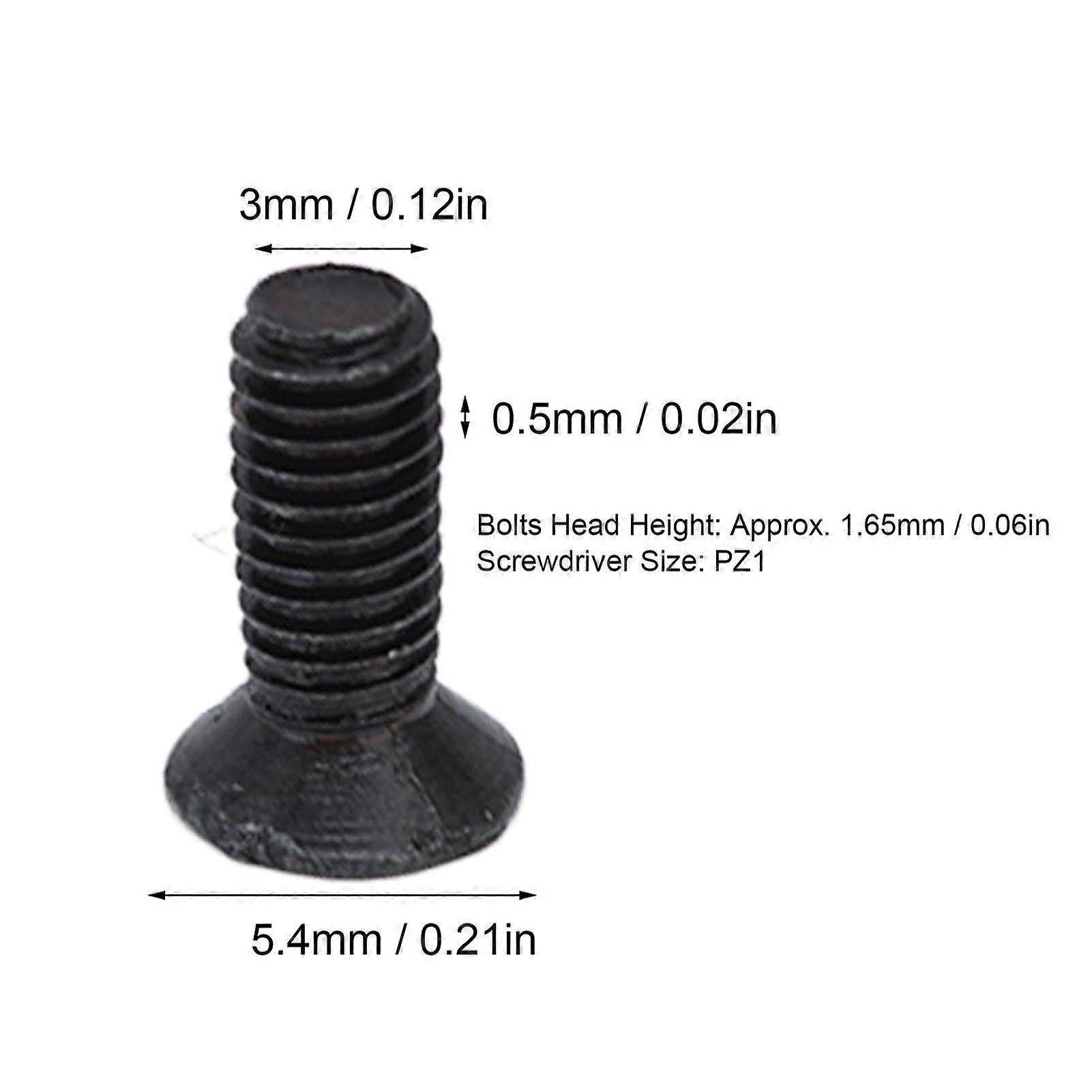 Assortment of 50 cross-head screws with countersunk head DIN 965, black galvanized, M3 x 8