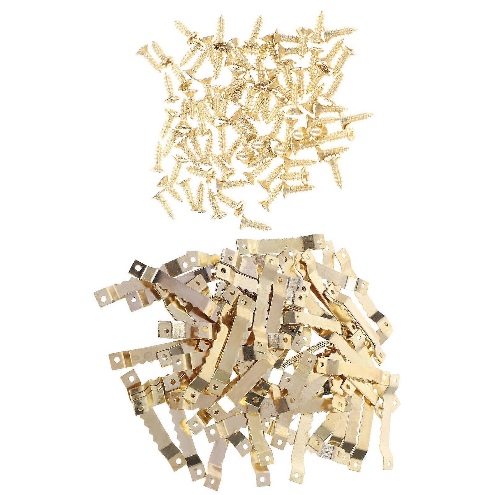 Hooks For Picture Frames Serrated Picture Hanger Picture Frame 5 3X0 8cm Yellow Stable Hanging 100Pcs