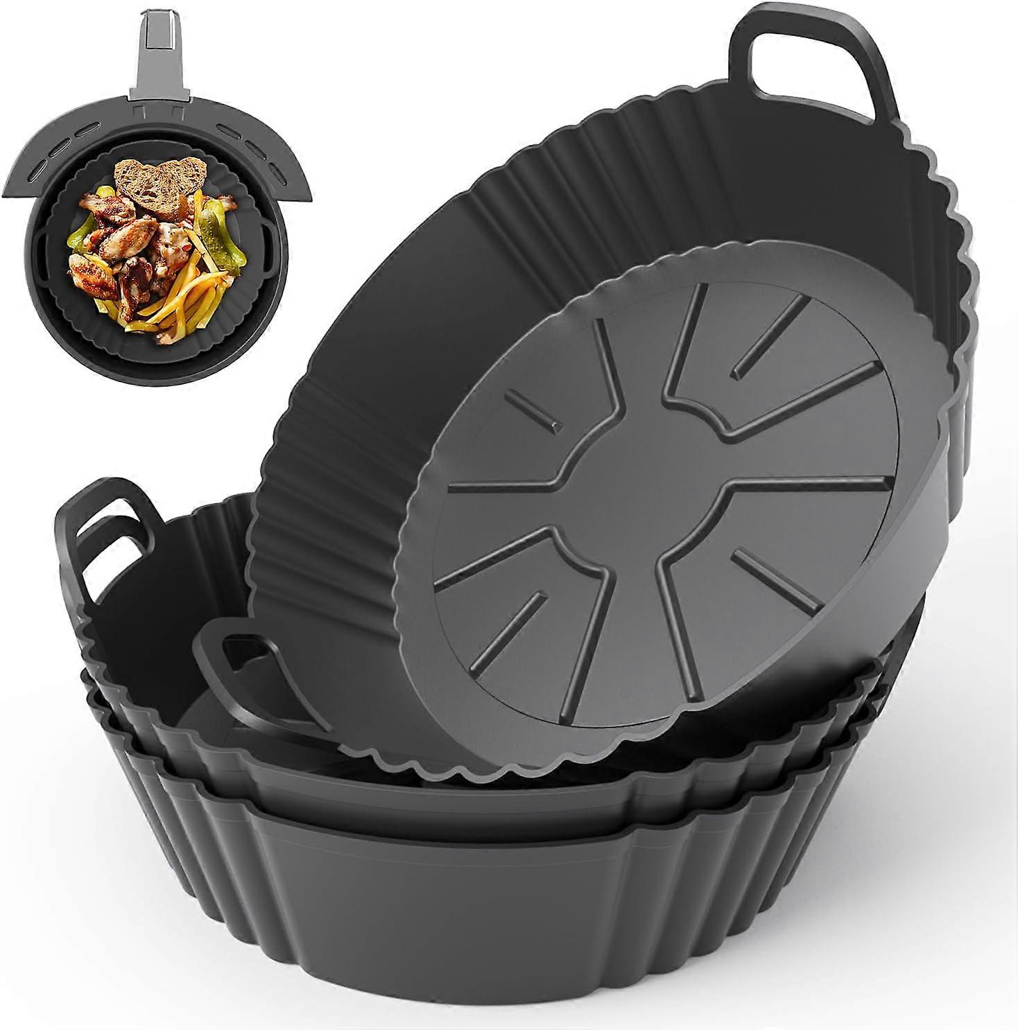 Round Silicone Air Fryer Liners, 3 Pack