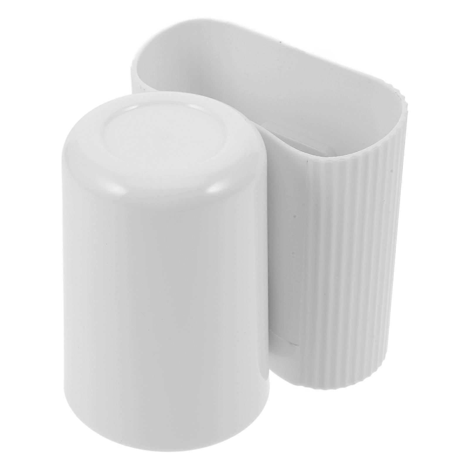 Toothpaste Holder Wall Mounted Toothbrush Holder Daily Use Light Grey 11.40X10.60X10.30CM Space Saving 1Set