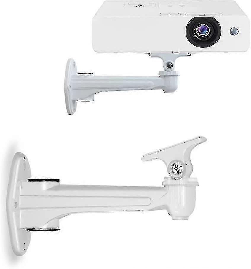 Mini Projector Wall Mount - Maximum Load 3 Kg - Length: 16-20 Cm - Aluminum Material - For Cctv/camera/projector/webcam - 360 Rotatable (white)