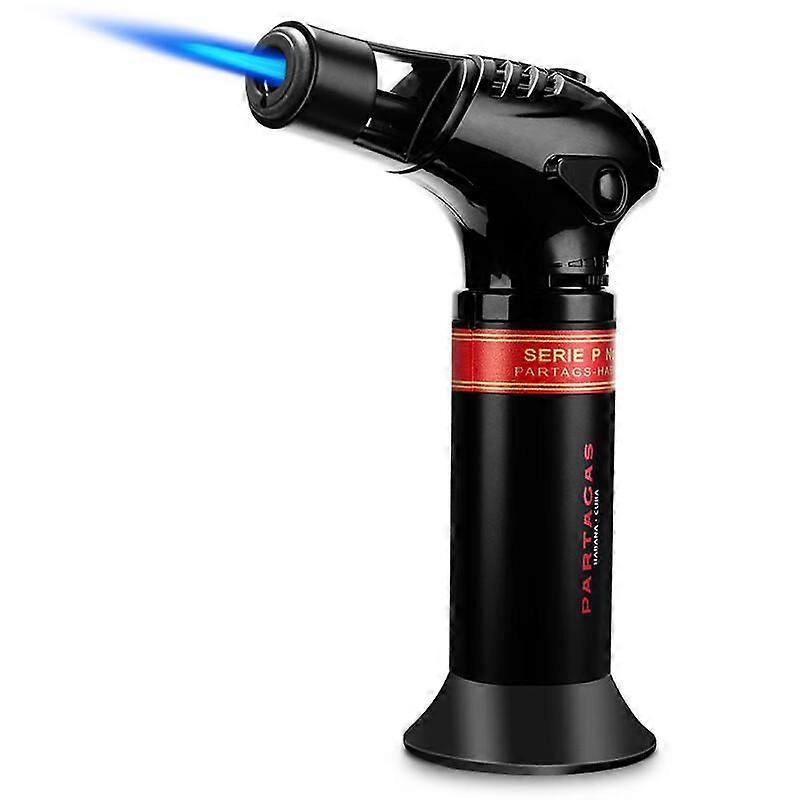 Cigar Lighter Adjustable Windproof Straight Blue Flame Welding Gun Inflatable Cigar