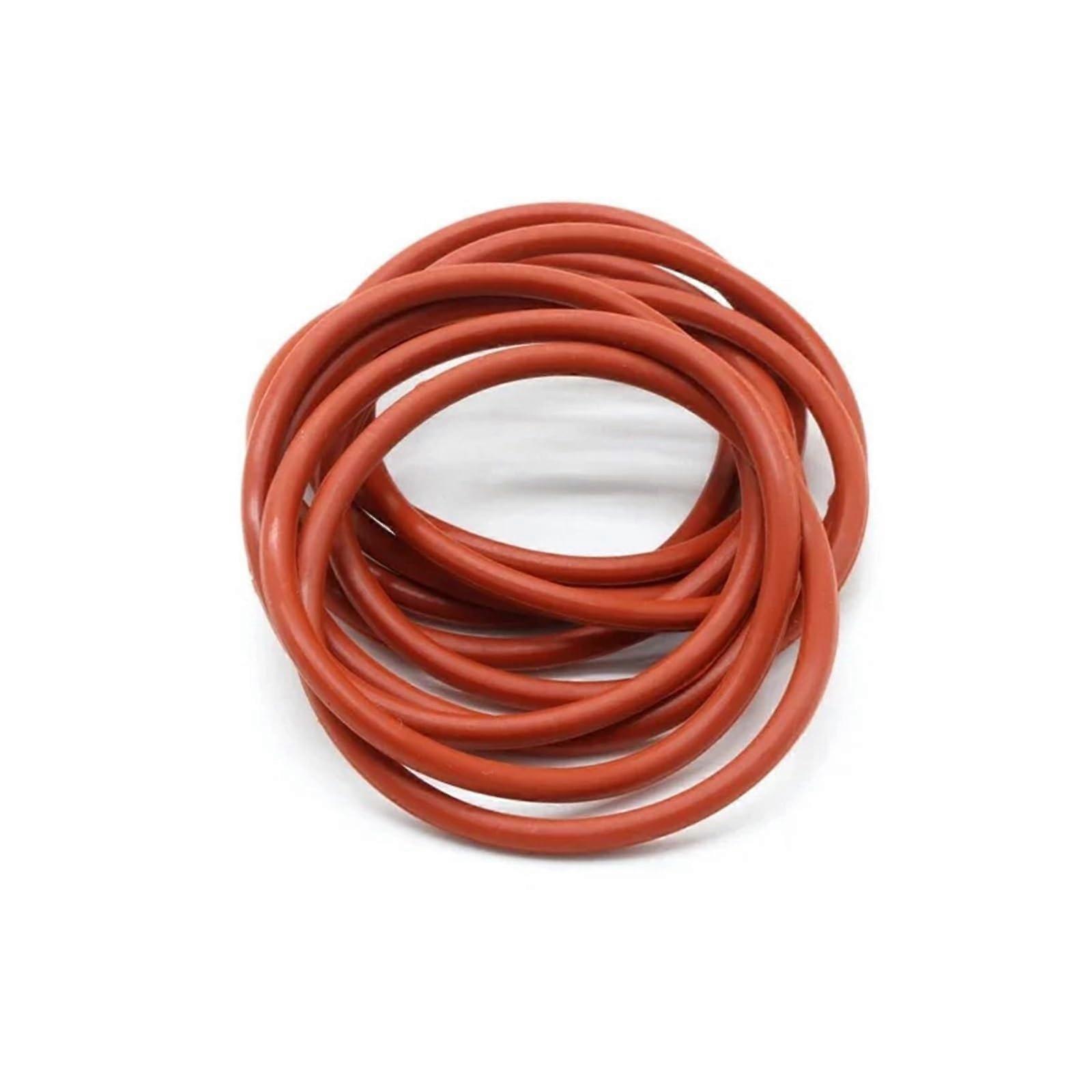 VMQ O-Ring Seal 10 Pack, 5mm Thickness, 32mm Outer Diameter, 22mm Inner Diameter, Silicone Rubber, Red, Waterproof