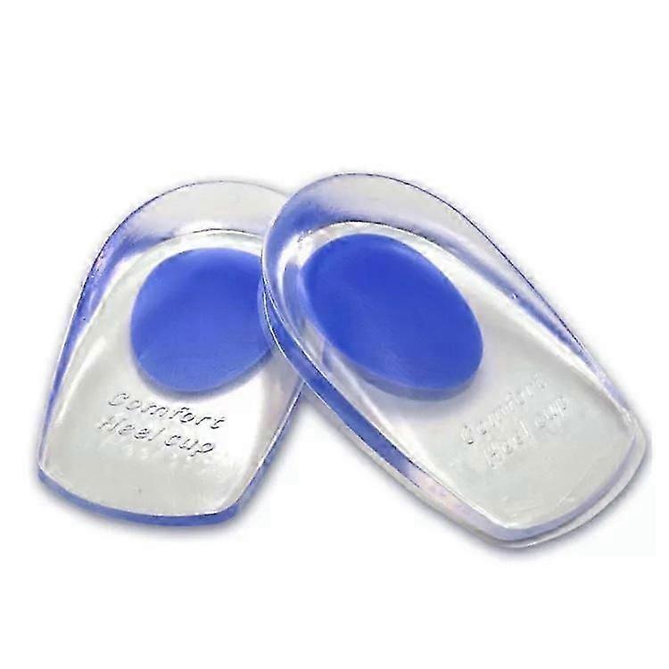 2-pack Heel Inserts - Silicone Shoe Inserts - Transparent Blue