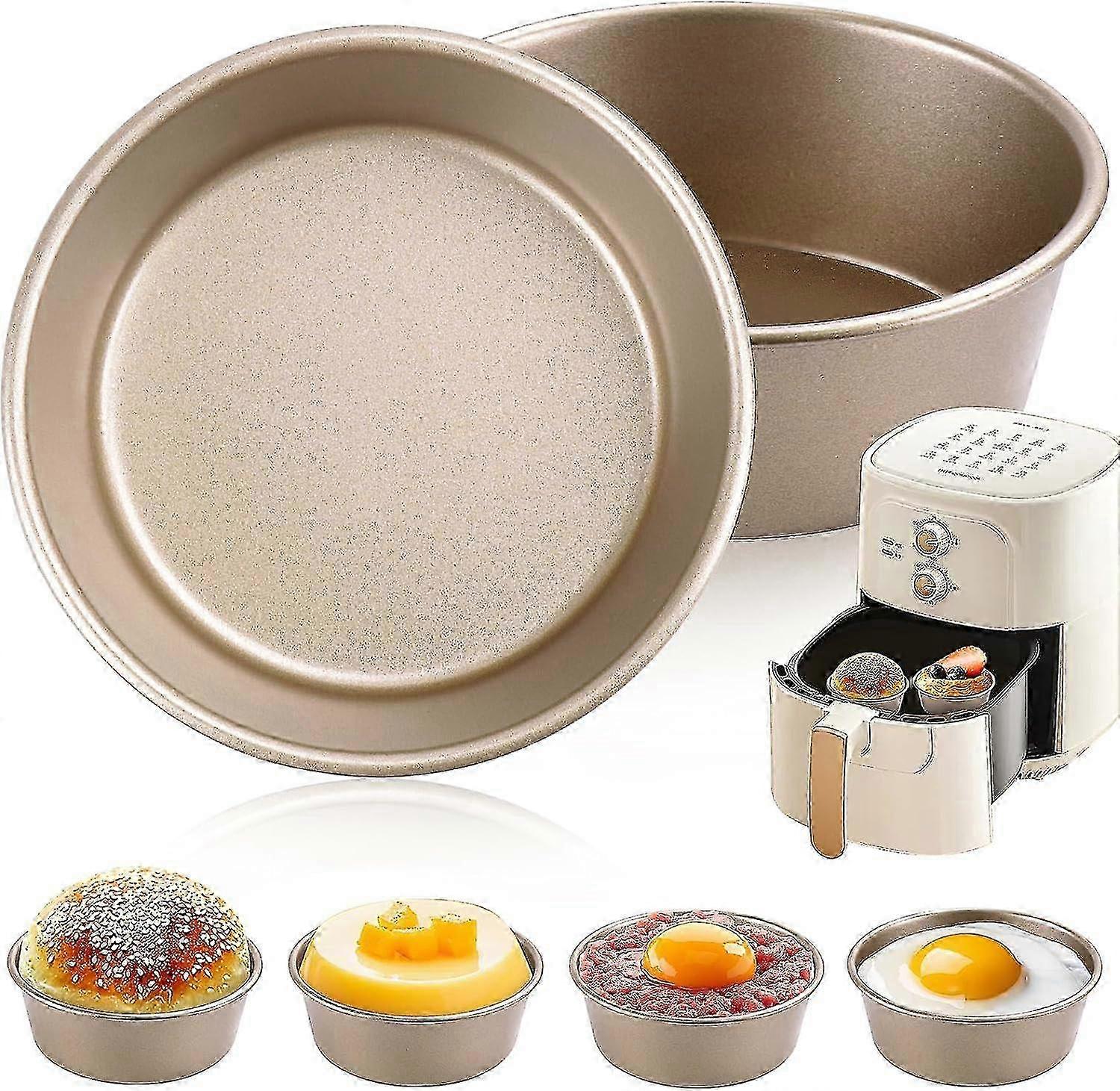 Non-Stick Egg Moulds for Air Frying - 4' Ramekins, Ideal for Fried Eggs, Muffins, Sandwiches, Breakfast Needs
