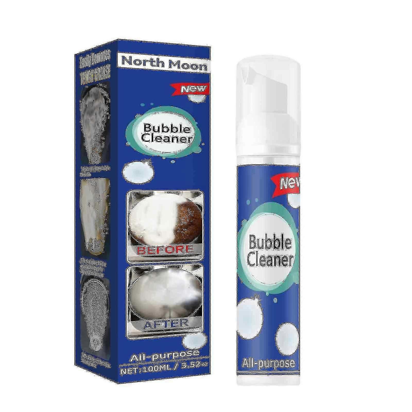 3pcs All-purpose Bubble Cleaner, Heavy Oil Stain Remover, Powerful Foam Cleaner for Stain Removal, 100ml Rinse-free Cleaner