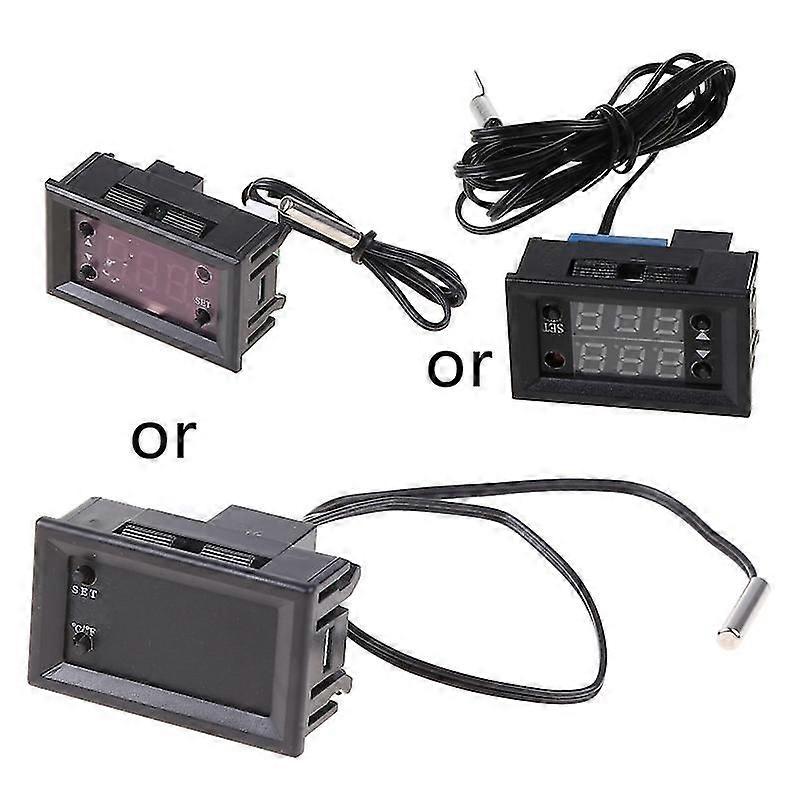 W2810 Dc12v 20a Digital Thermostat Temperature Controller Red Display With Probe
