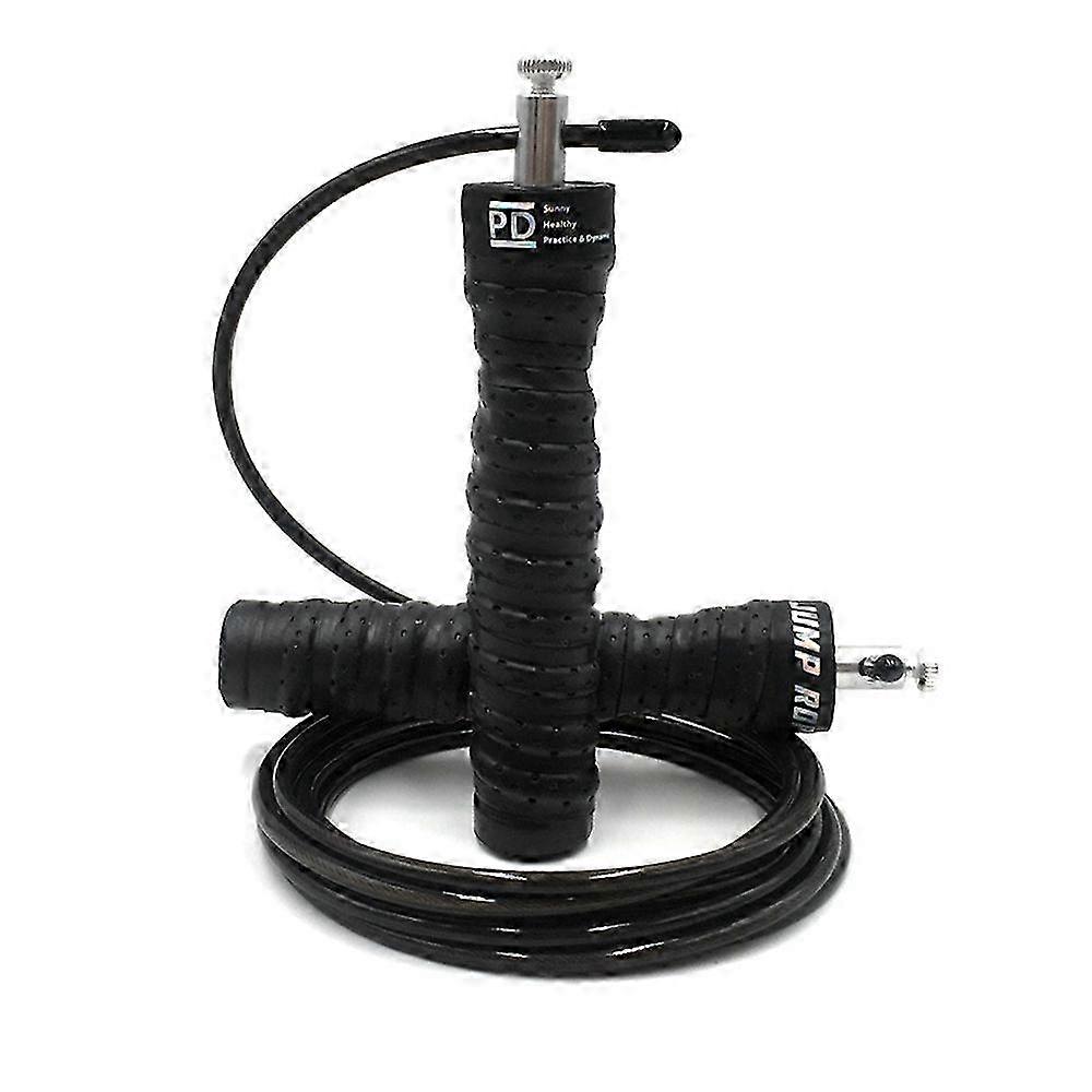 Professional Speed Rope with Workout Guide + Replacement Cable, Adjustable Steel Cables and Anti-Slip Grips