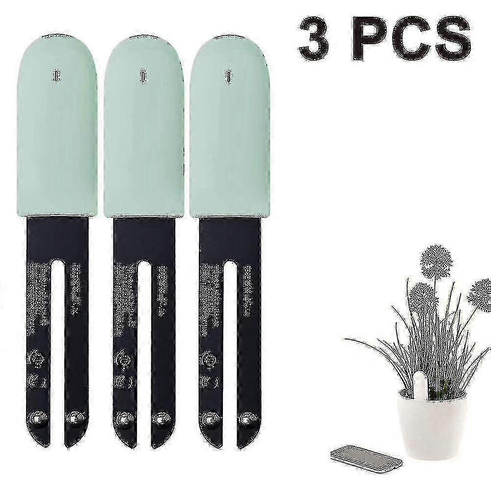 3pcs Smart Plant Tracker Soil Moisture Meter Tester for Soil Nutrients, Temperature, Sunlight, and Moisture Detection
