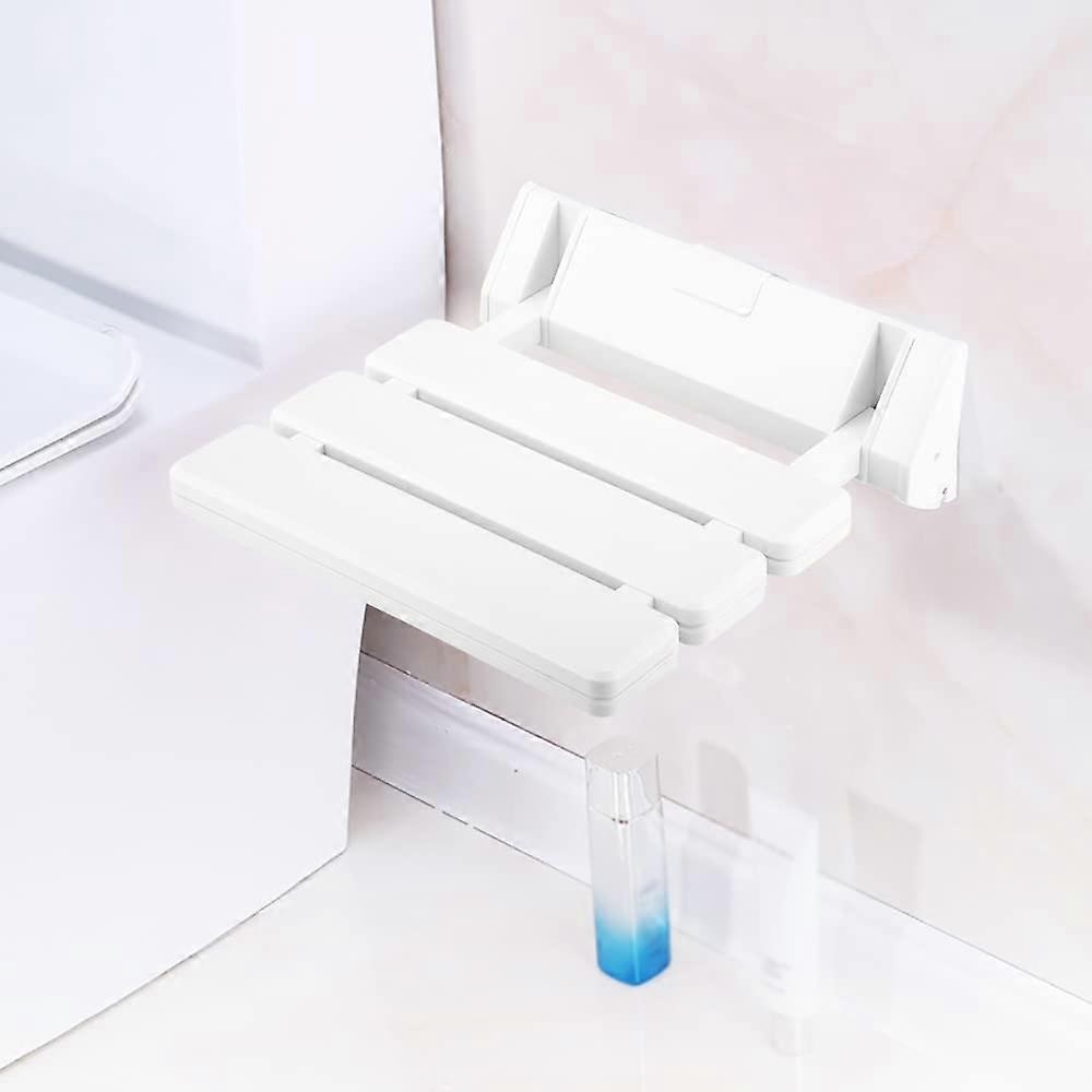 Folding Shower Seat Wall Mounted with 130 kg Load Capacity, Foldable Shower Stool, Bath Chair for Seniors, 36 x 33 x 5 cm.