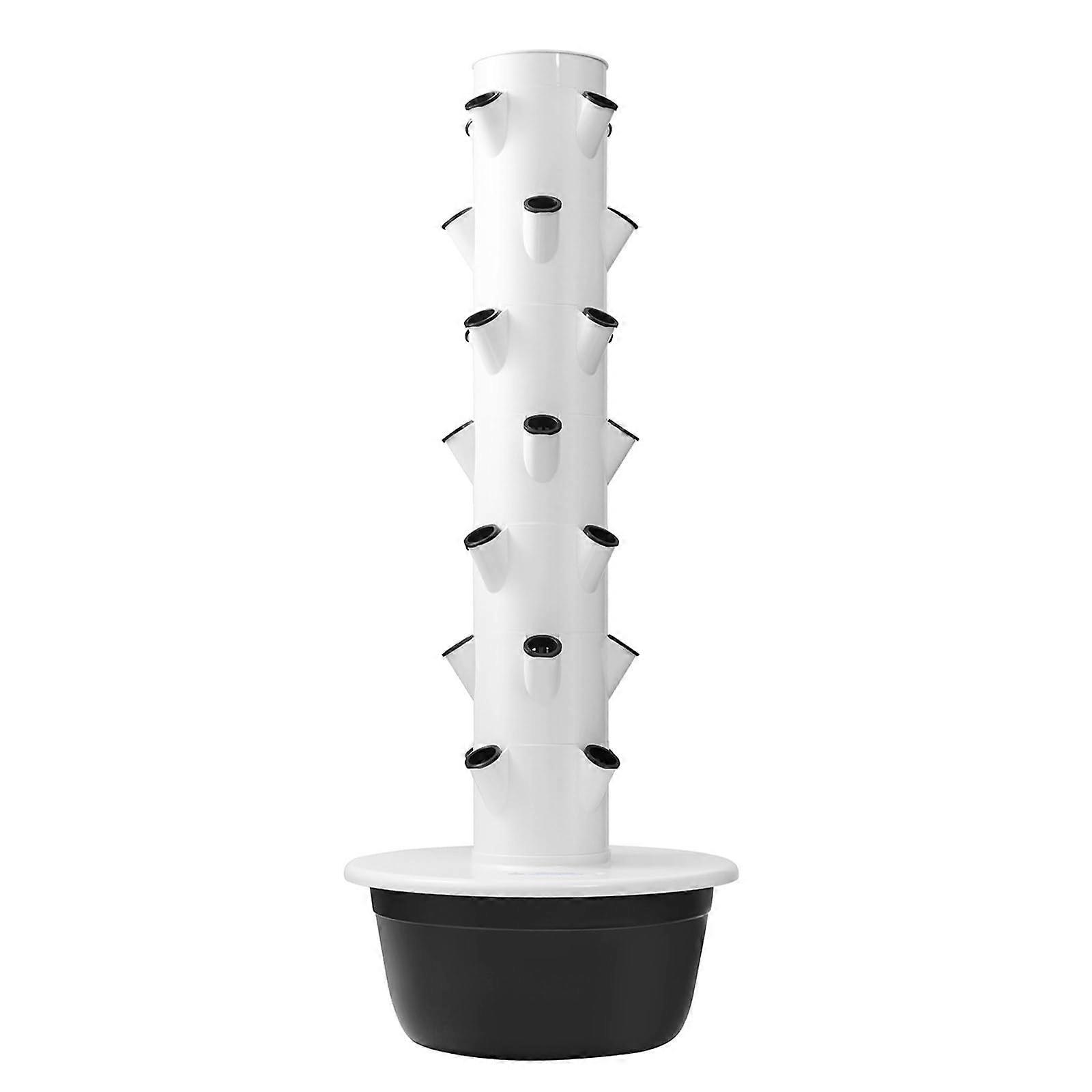 Hydroponic Tower with Irrigation, Pump, Automatic Water Circulation, Black 7 Layers