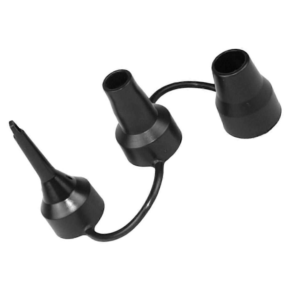 Air Bed Nozzles Rechargeable Inflator Adapter For Pump And Compressor Plastic Black Plug Nozzle Set For Inflatable Beds