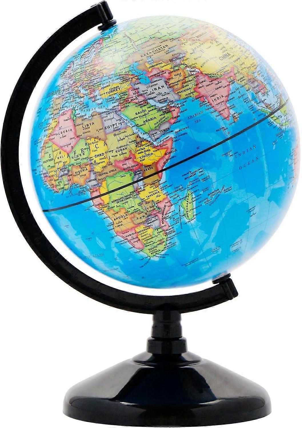 14cm World Globe - English Map - Educational/Geography/Modern Desktop Decor