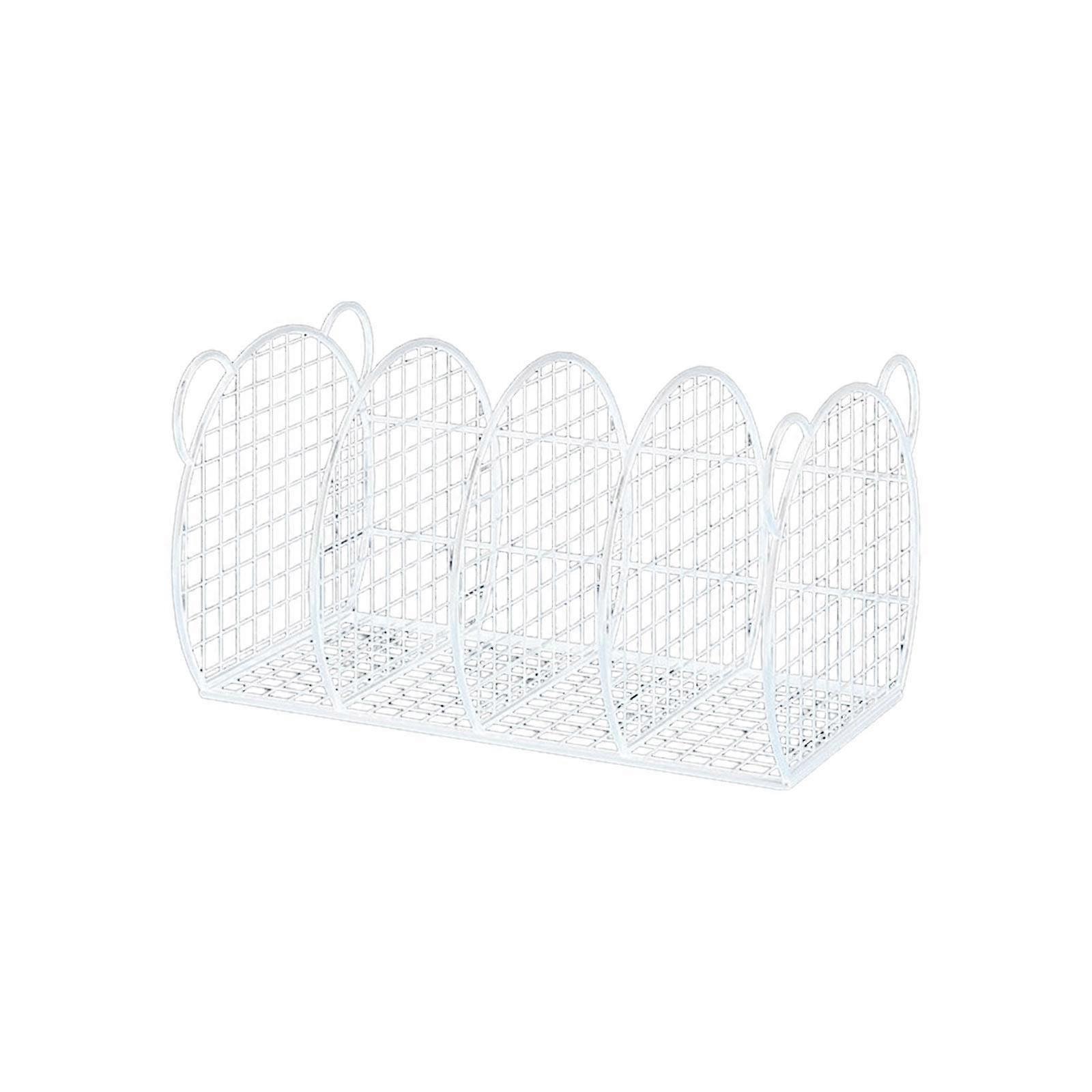 Bokstøtter Stativ For Fire Seksjoner File Display Desk Organizer