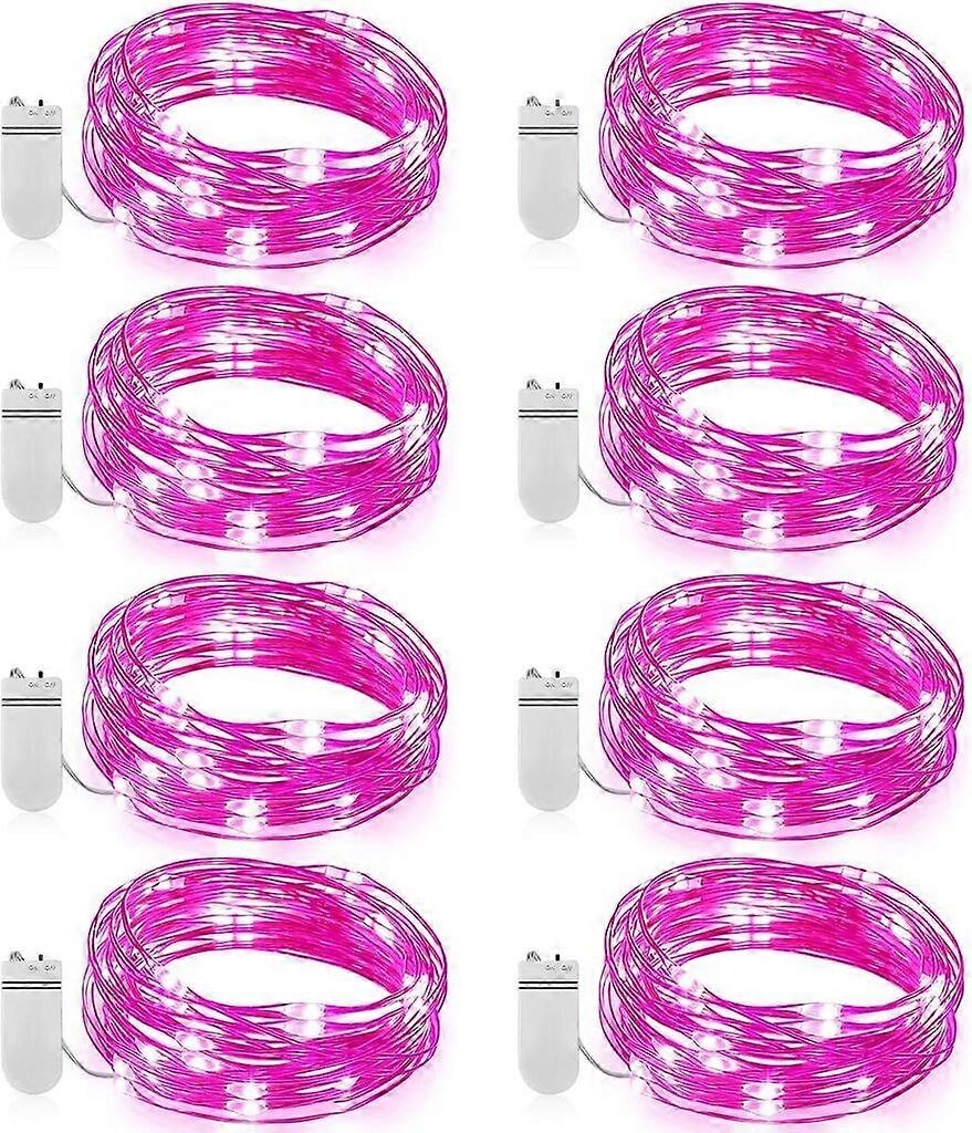 8 Pack Fairy Lights 7.2ft 20 LED Battery Powered String Lights