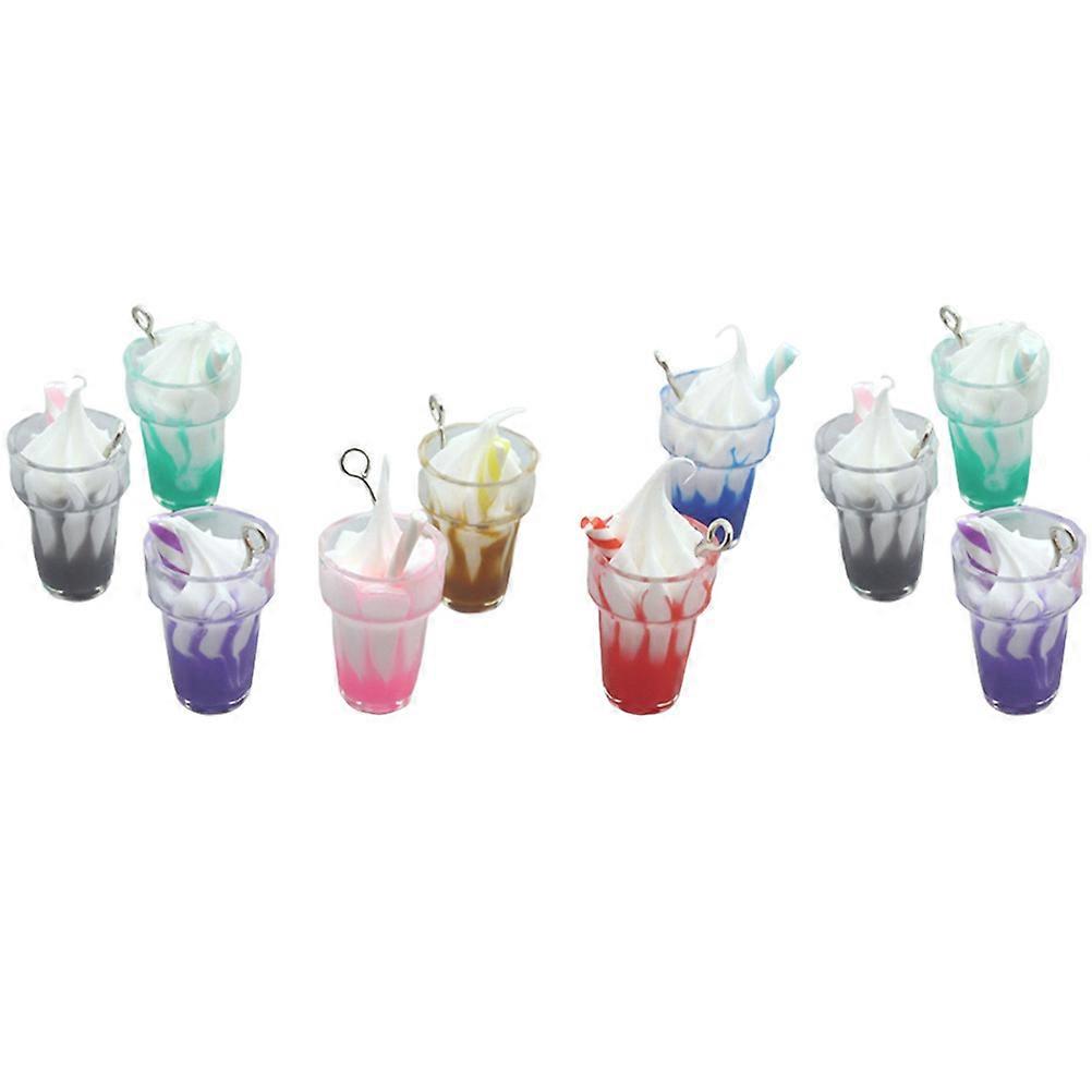 Mixed Color Ice Cream Keychain Pendants – Durable Bag & DIY Jewelry Decoration Accessories for Mobile Cases & Craft Projects