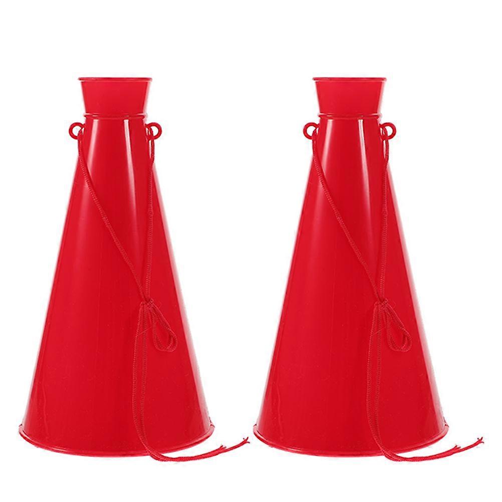 Here's a refined and engaging product description based on your input:
**2pcs Portable Cheer Megaphone Horn – Vibrant Voice Amplifying Noisemaker
