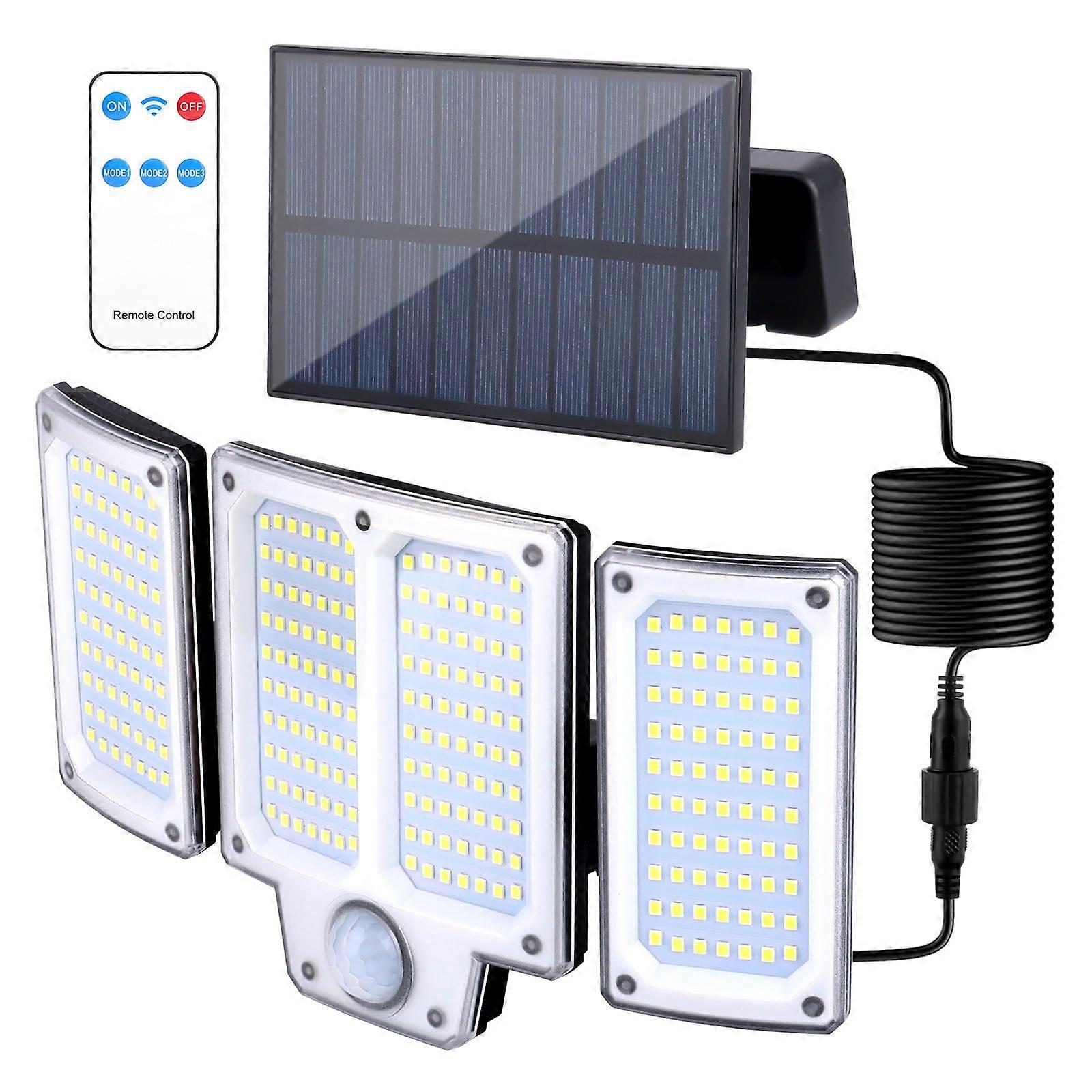 Solar Lights for Outdoor Use Motion Sensor 280-LED Light 3 Modes IP65 Waterproof 180-Degree Wide Angle for Patio Garage
