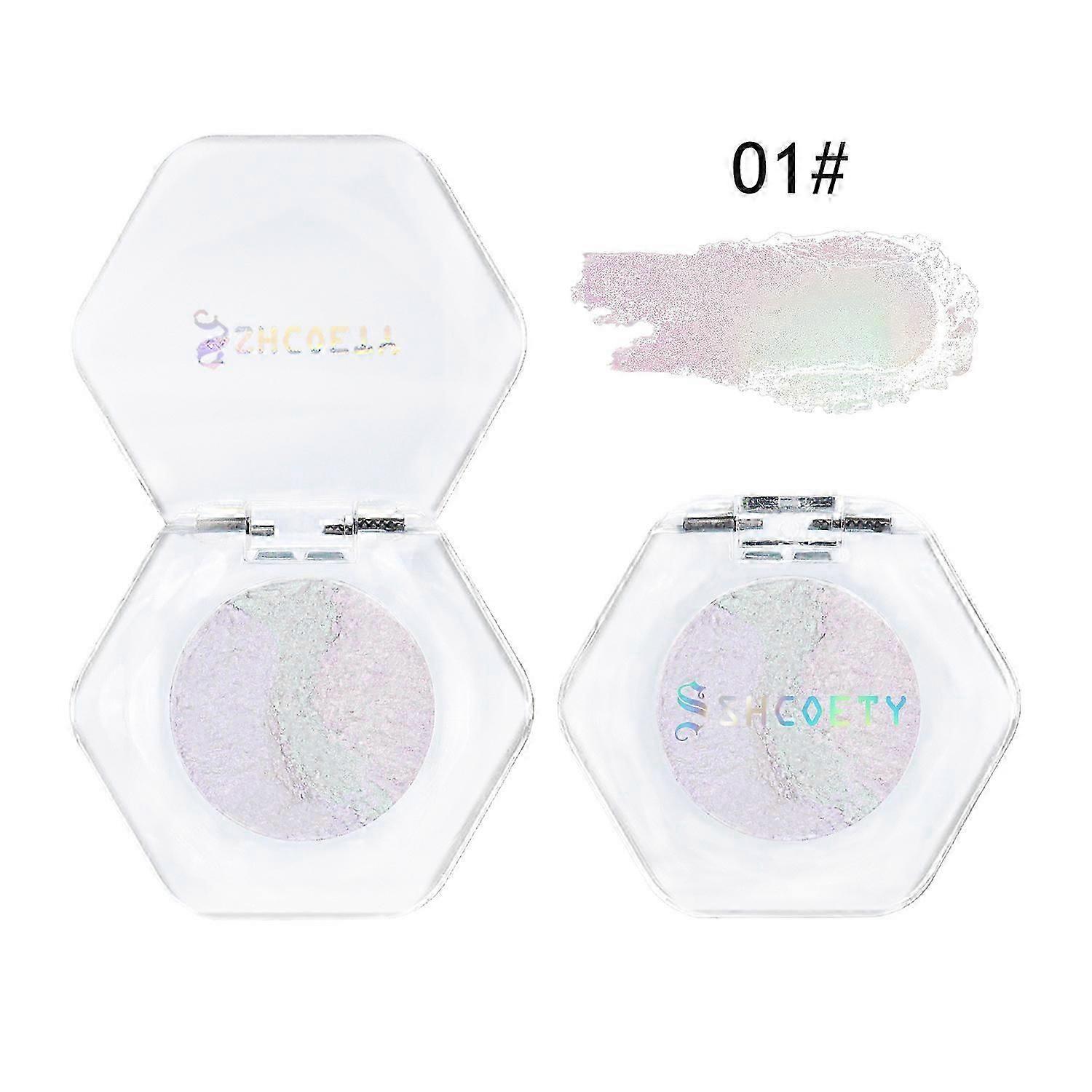 Meerjungfrau Schillernde Lidschattenpalette Helles Lila Smaragd Glitzer Lidschatten, Glitzer Diamant Highlighter Make-up Lidschatten