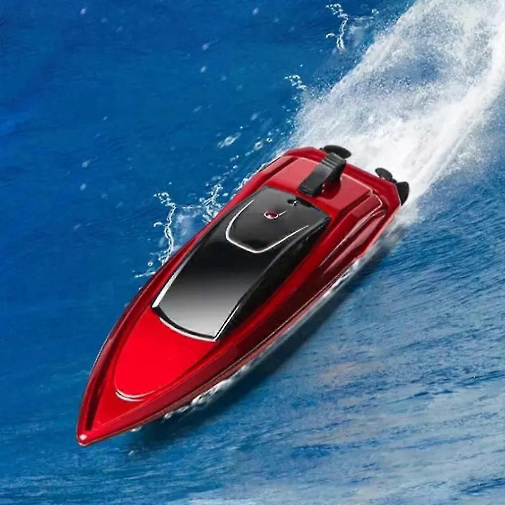 Mini RC Boat 5km/h Radio Remote Controlled High Speed Ship with LED Light Palm Boat Summer Water Toy Pool Toys Models Gifts