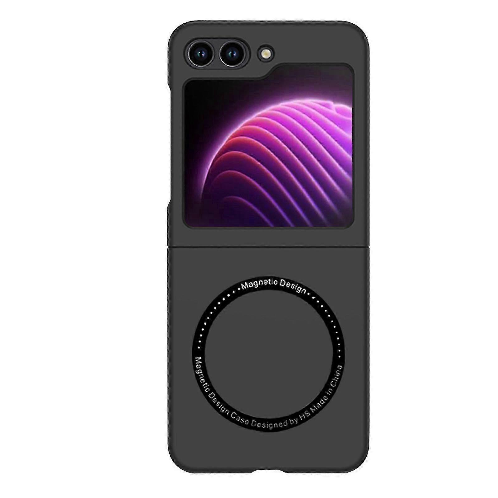 Z Flip 5 case, Slim Magnetic Case with Hard Bumper,Compatible with Magsafe Vehicle Mount,Screen Camera Protect Shockproof