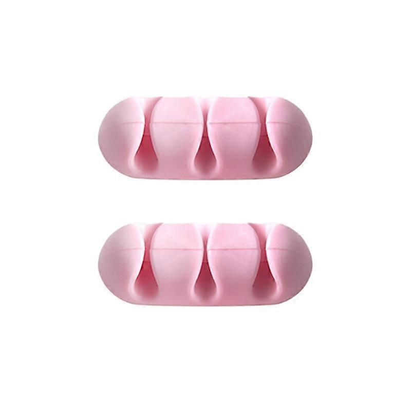 4pcs Desktop Cable Manager Self-adhesive Wire Fixing Data Line
