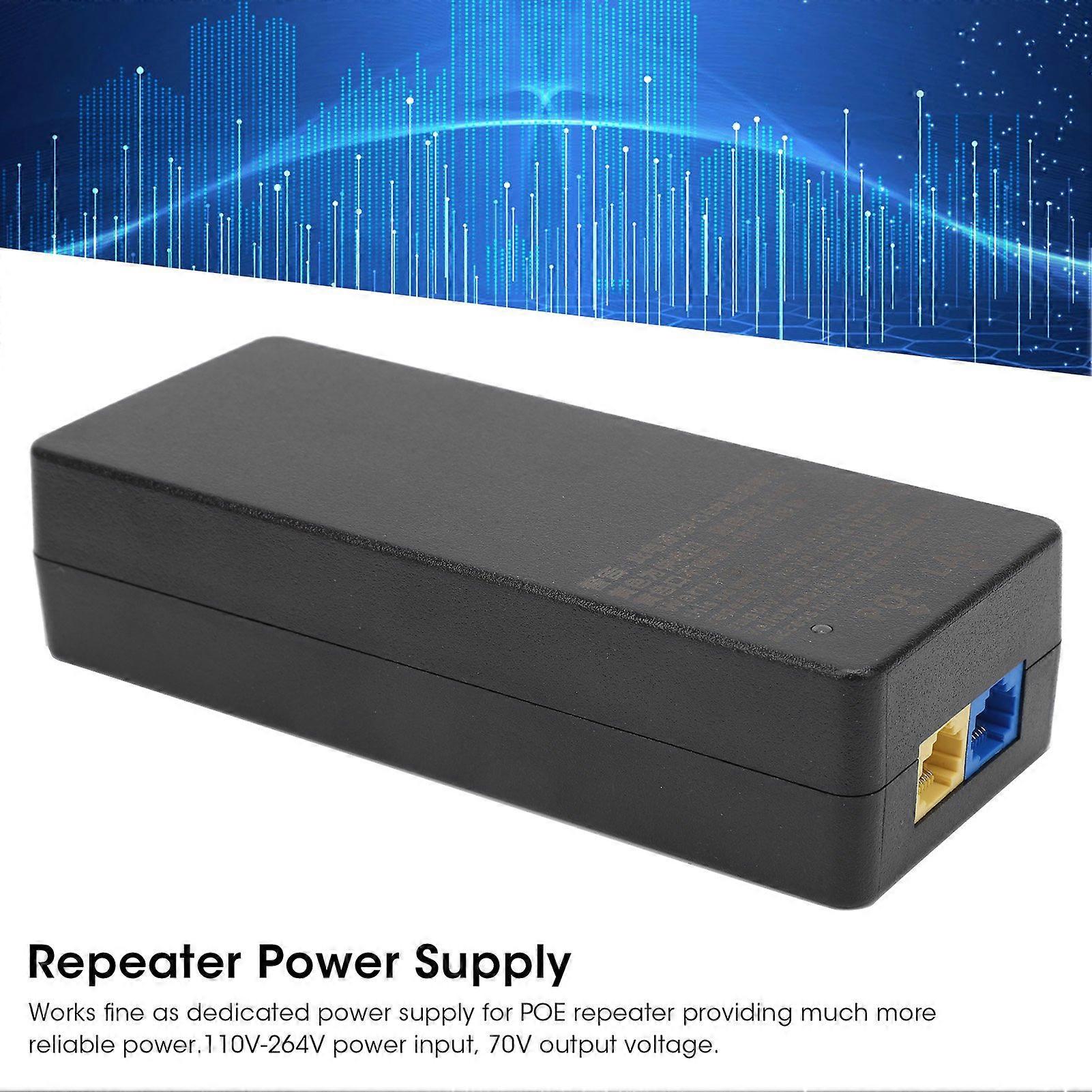 POE Repeater Power Supply 8‑Way Adapter Block Brick 110‑264V Input with Cable PlugUK Plug