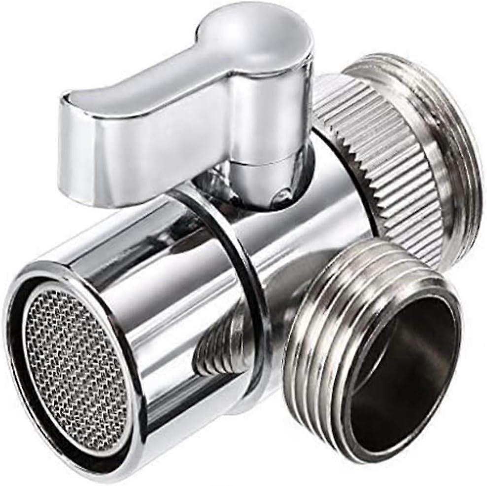 Polished Chrome Brass Sink Valve Diverter Faucet Diverter for Kitchen, Handheld Shower Head or Bathroom Sink Faucet