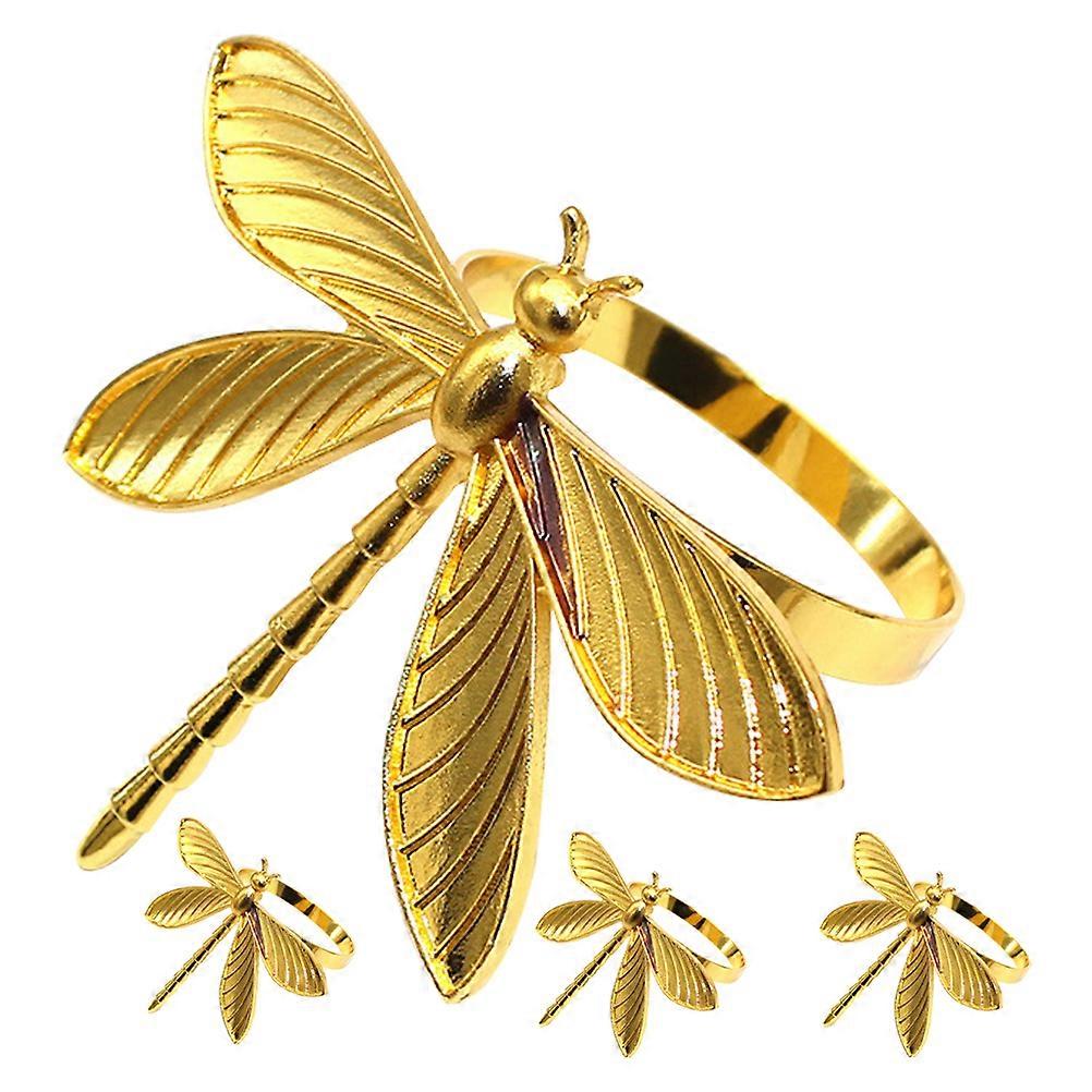 メタルナプキンリングゴールデンユース実用バックル4個