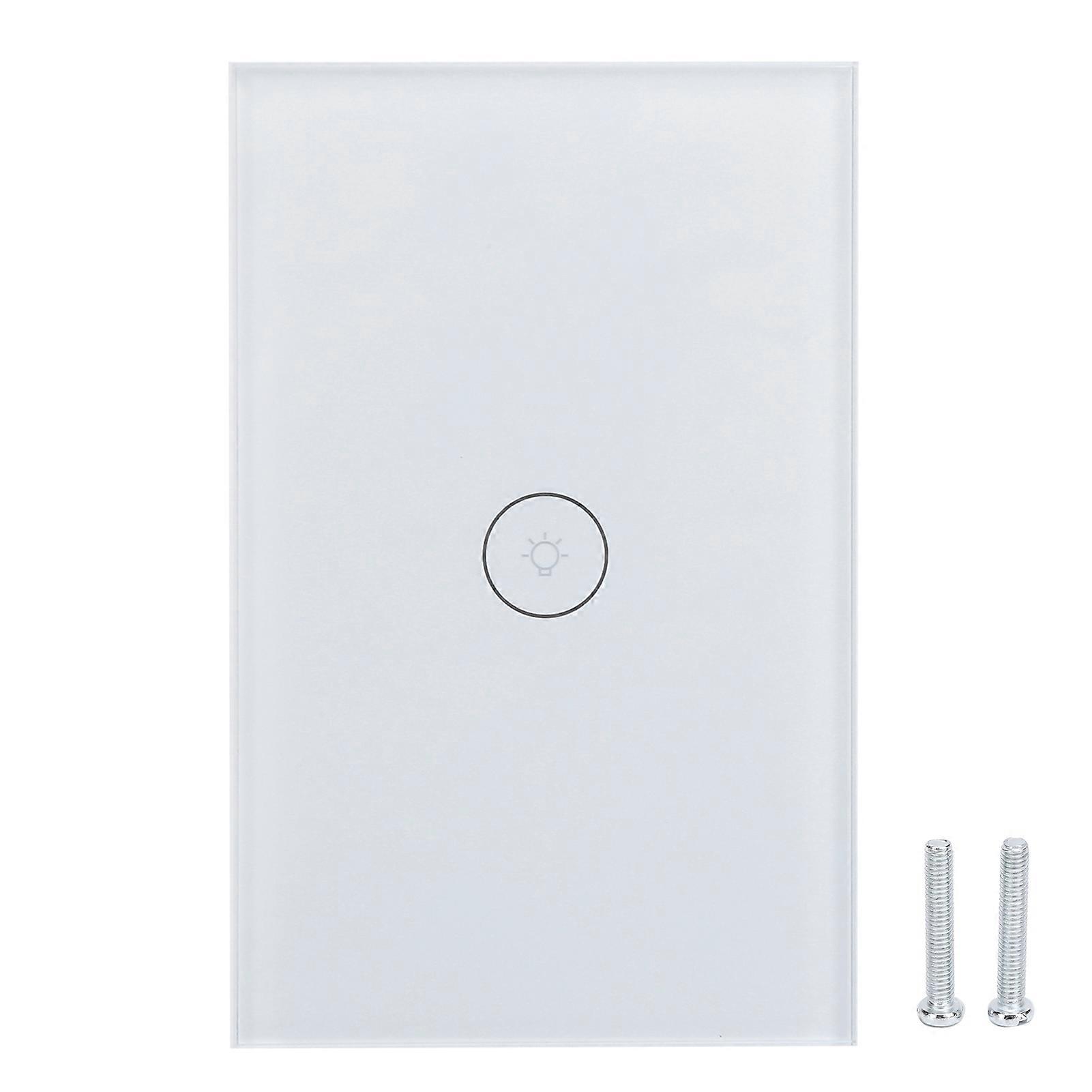 Smart Wall Touch Light Switch 1Way Wifi 10A MultiControl for TUYA Household (White )