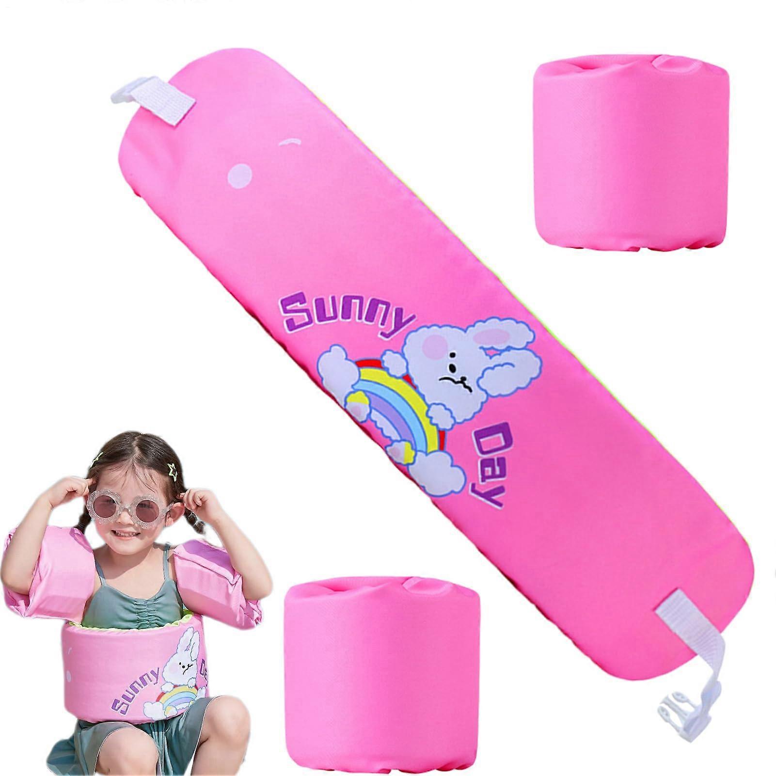Children's Swimming Belt, Buoyancy Belt and Swim Arm Bands Adjustable Safety Equipment for Water Training in Lakes, Sea, River, Pool