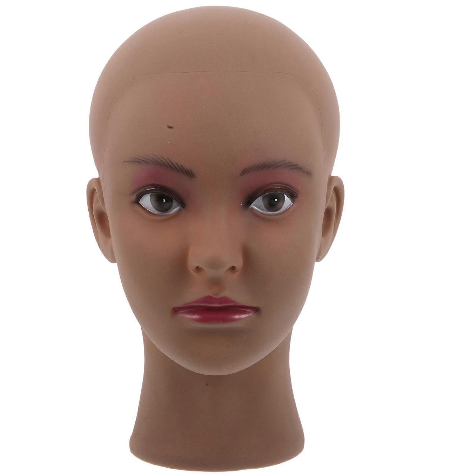 Bald Mannequin Head for Wig Display and Makeup Training PVC Material Female Head Model for Various Settings 1Set