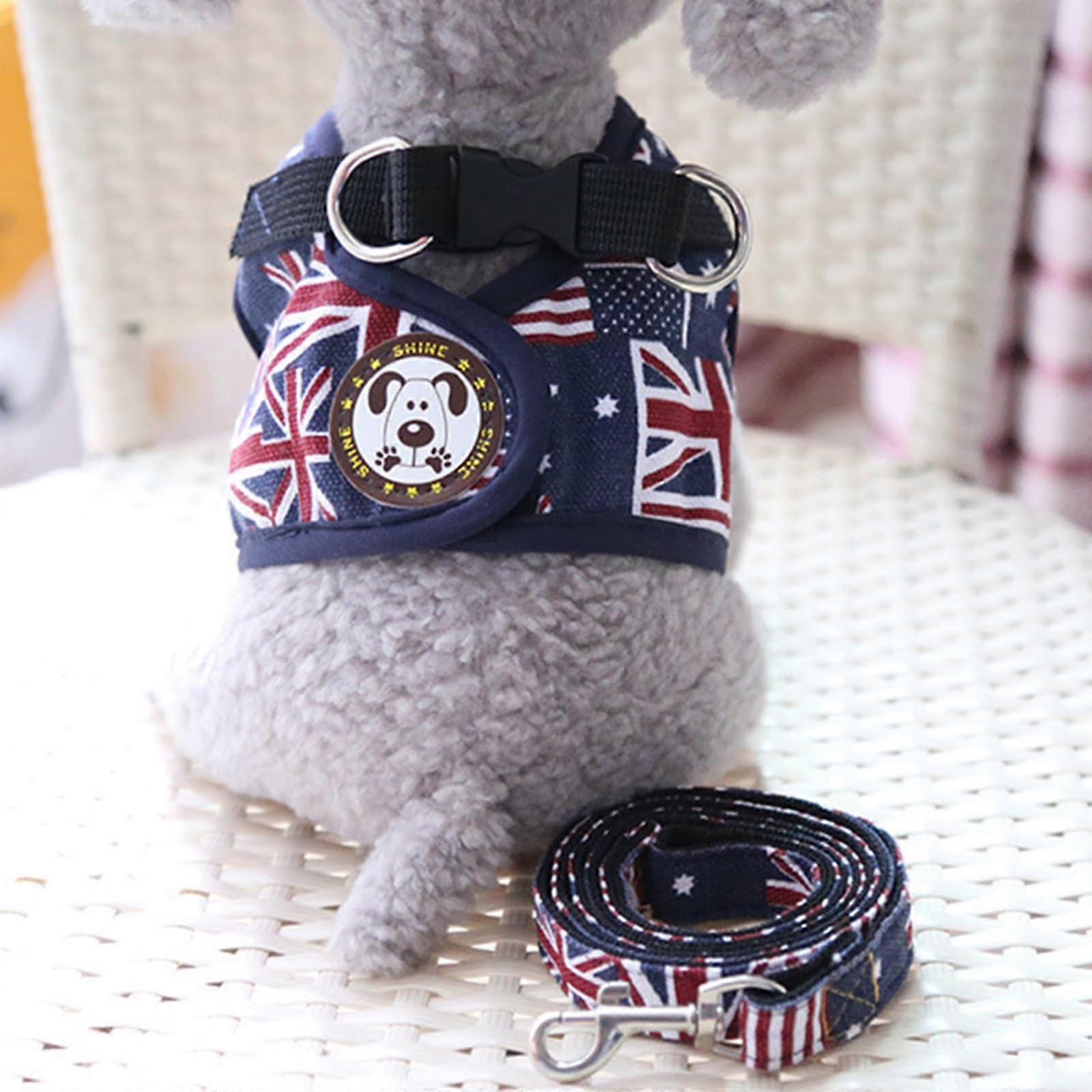 Dog Harness And Leash Set For Walking, Adjustable Nylon, Reflective, Padded Straps, All Sizes